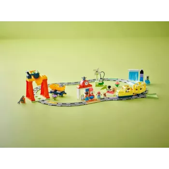 Set de tren de juguete LEGO DUPLO 10428 Gran tren comunitario interactivo — gran tren interactivo para niños pequeños