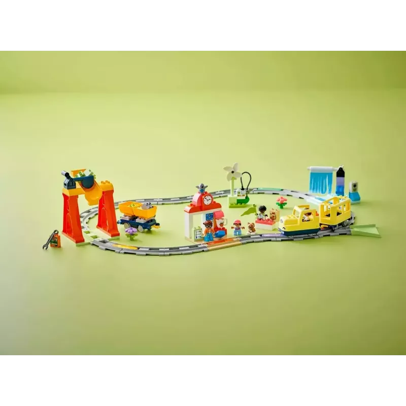 Set de tren de juguete LEGO DUPLO 10428 Gran tren comunitario interactivo — gran tren interactivo para niños pequeños