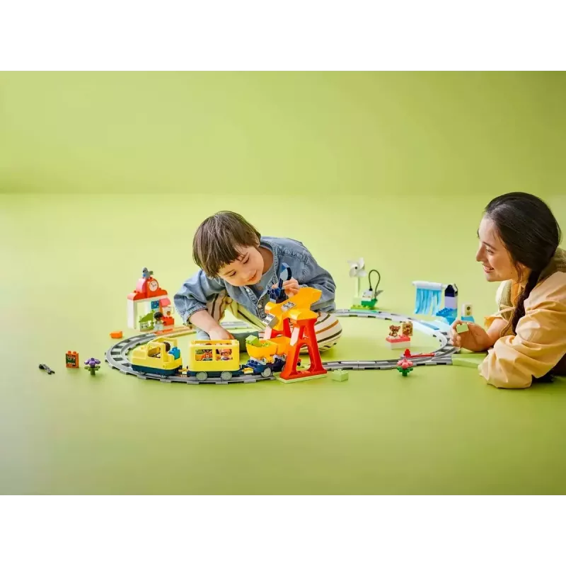 Set de tren de juguete LEGO DUPLO 10428 Gran tren comunitario interactivo — gran tren interactivo para niños pequeños