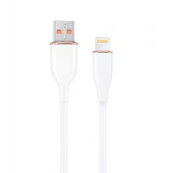 GEMBIRD Cable de carga y datos de silicona Premium de 8 pines, 1,5 m – Blanco