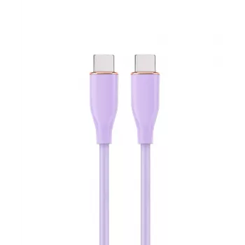 GEMBIRD Cable de silicona de carga y datos USB Type-C Power Delivery (PD) 60W, 1,5 m Violeta
