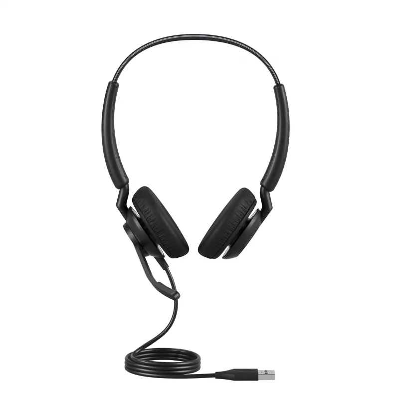 Jabra Engage 40 - (Inline Link) USB-C/A UC Estéreo, con cable, Oficina/Callcenter, 63 g, auriculares, Negro