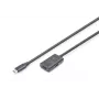 DIGITUS Cable alargador USB-C activo – 5G USB 3.2 Gen1 USB-C – USB-C (M/H) – 5m