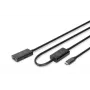 DIGITUS Cable alargador USB-C activo - 5G USB 3.2 Gen1 USB-C - USB-C (M/H) - 10m