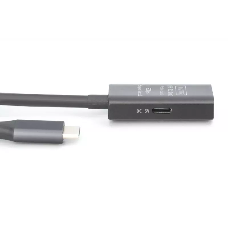 DIGITUS Cable alargador USB-C activo - 5G USB 3.2 Gen1 USB-C - USB-C (M/H) - 10m
