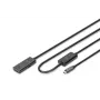 DIGITUS Cable alargador USB-C activo – 5G USB 3.2 Gen1 USB-C – USB-A (M/H) – 10 m