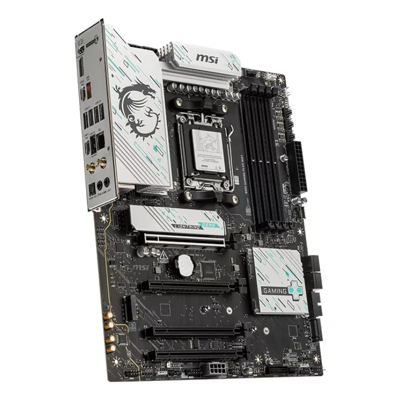 Placa base MSI B850 GAMING PLUS WIFI ATX — AMD B850, socket AM5, DDR5, 4x DIMM, Wi-Fi 7, 5Gb LAN, 3x M.2, HDMI 2.1