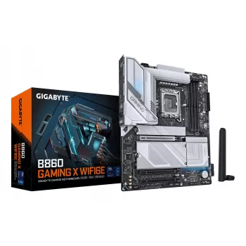 GIGABYTE B860 GAMING X WIFI6E placa base - CPUs Intel Core Ultra Series, VRM de fases 12+1+2+1, hasta 9066MHz DDR5, 1xPCIe 5.0 + 2xPCIe 4.0 M.2, 2.5GbE LAN, WIFI 6E, USB4