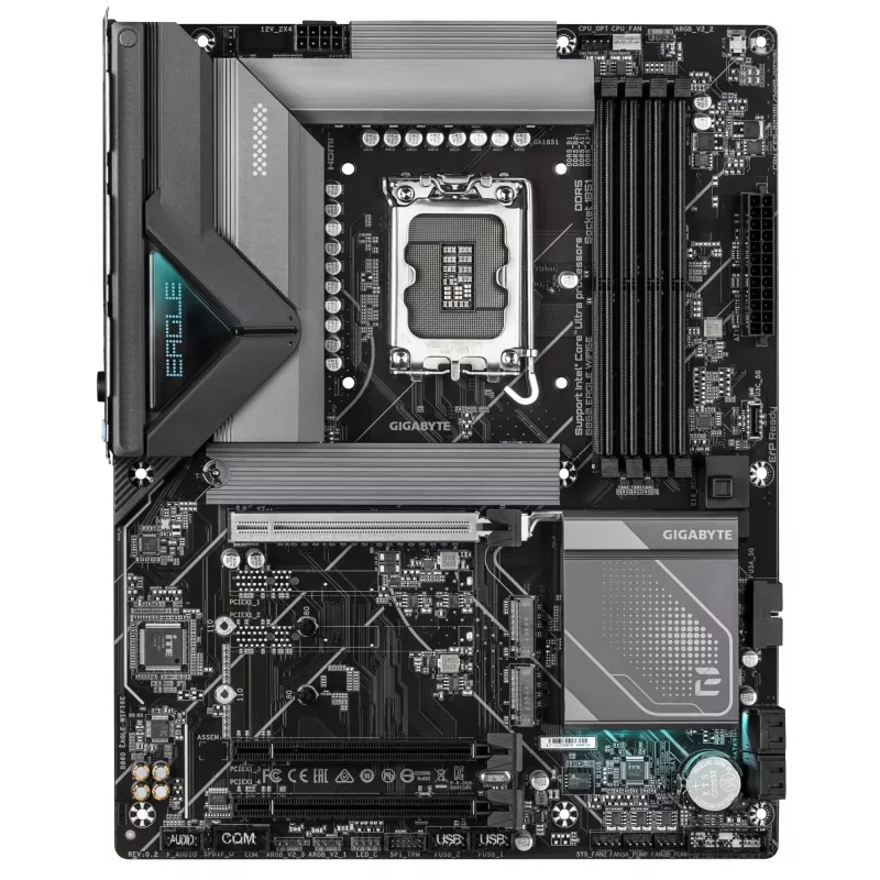 GIGABYTE B860 EAGLE WIFI6E placa base - CPUs Intel Core Ultra Series, VRM de fases 12+1+2+1, hasta 9066 MHz DDR5, 1xPCIe 5.0 + 2xPCIe 4.0 M.2, 2,5 GbE LAN, WIFI 6E, USB 3.2 Gen 2x2