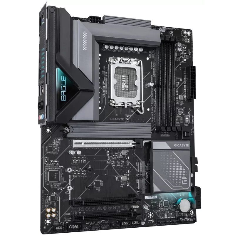 GIGABYTE B860 EAGLE WIFI6E placa base - CPUs Intel Core Ultra Series, VRM de fases 12+1+2+1, hasta 9066 MHz DDR5, 1xPCIe 5.0 + 2xPCIe 4.0 M.2, 2,5 GbE LAN, WIFI 6E, USB 3.2 Gen 2x2