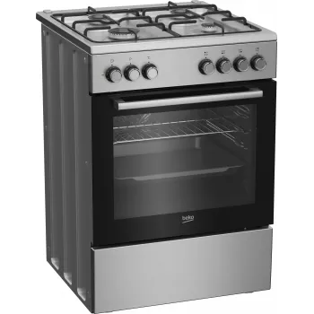 Beko FBE62130GXDN cocina independiente eléctrica gas negro