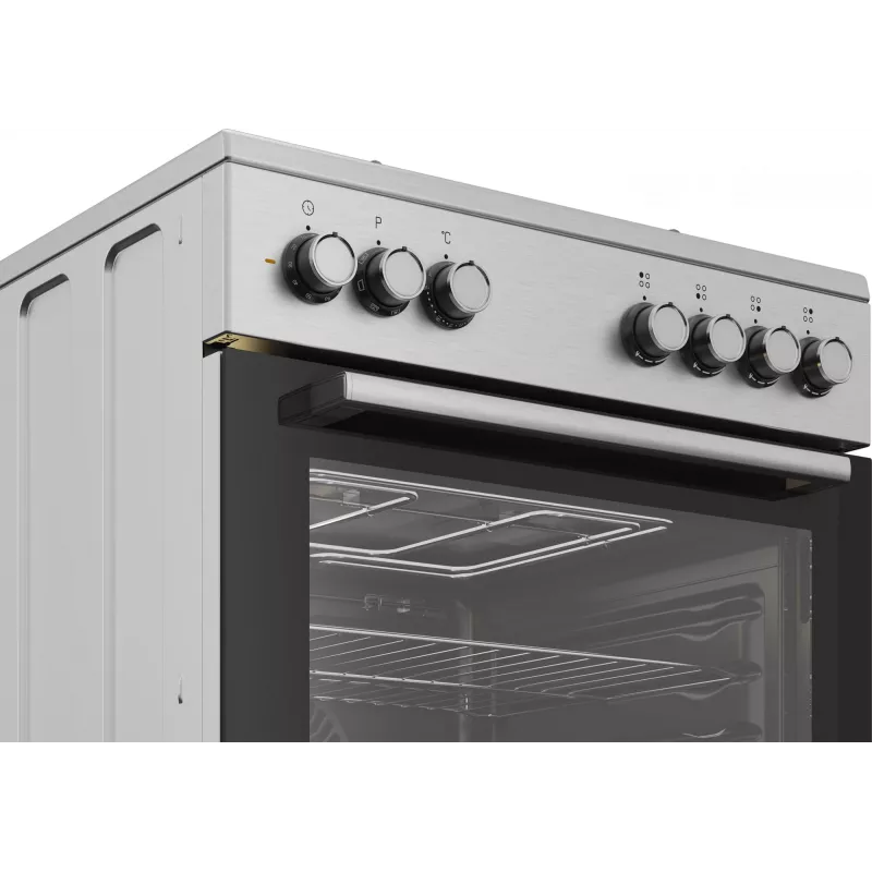 Beko FBE62130GXDN cocina independiente eléctrica gas negro