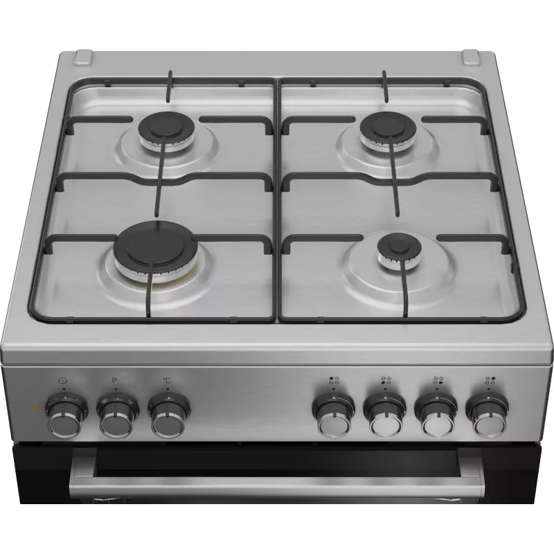 Beko FBE62130GXDN cocina independiente eléctrica gas negro