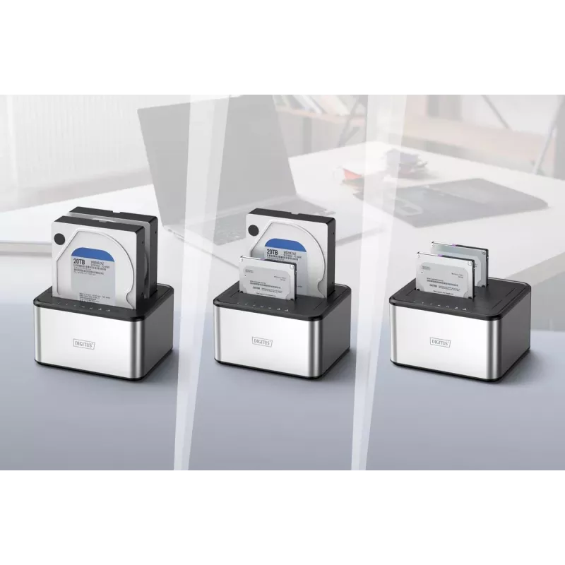 DIGITUS base de acoplamiento SATA USB 3.0 – 2 puertos 2,5