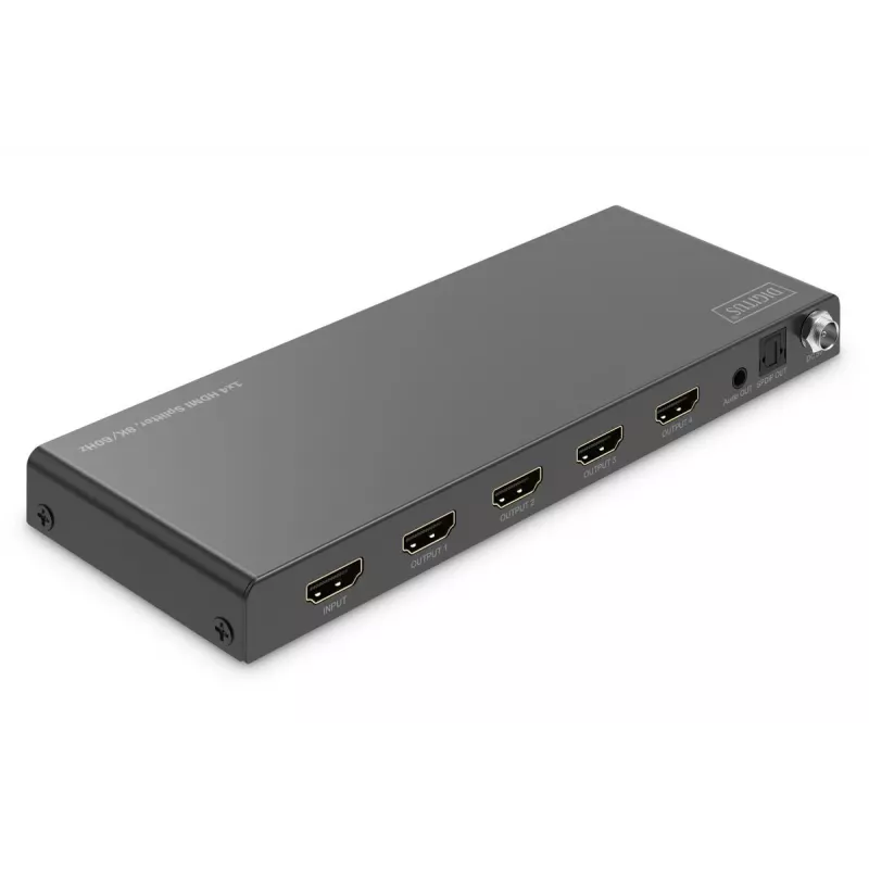 DIGITUS divisor HDMI 1x4 8K/60 Hz (4:4:4) Toslink estéreo EDID Control