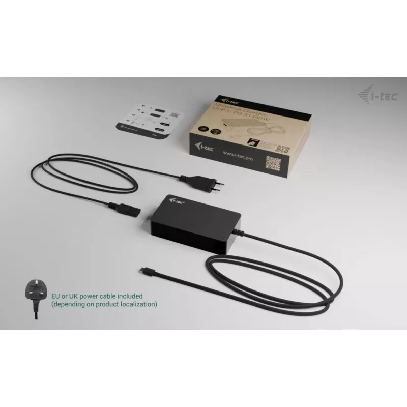 i-tec cargador universal USB-C PD 3.1 140 W, interior, corriente alterna, 28 V, 5 A, negro