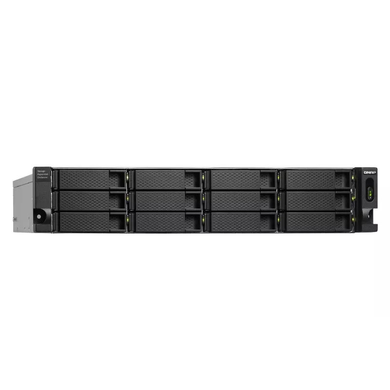QNAP - TL-R1200C-RP - Array de discos - 12 bahías (SATA-600) USB 3.2 Gen 2 (externo) montaje en rack 2U