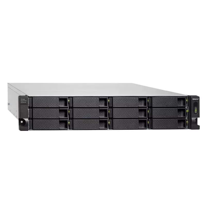 QNAP - TL-R1200C-RP - Array de discos - 12 bahías (SATA-600) USB 3.2 Gen 2 (externo) montaje en rack 2U