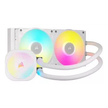 Disipador CPU CORSAIR - Icue Link Titan 240 Rx RGB Refrigeración líquida AIO - Blanco