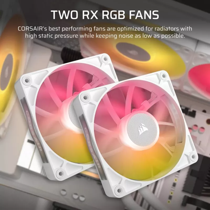 Disipador CPU CORSAIR - Icue Link Titan 240 Rx RGB Refrigeración líquida AIO - Blanco