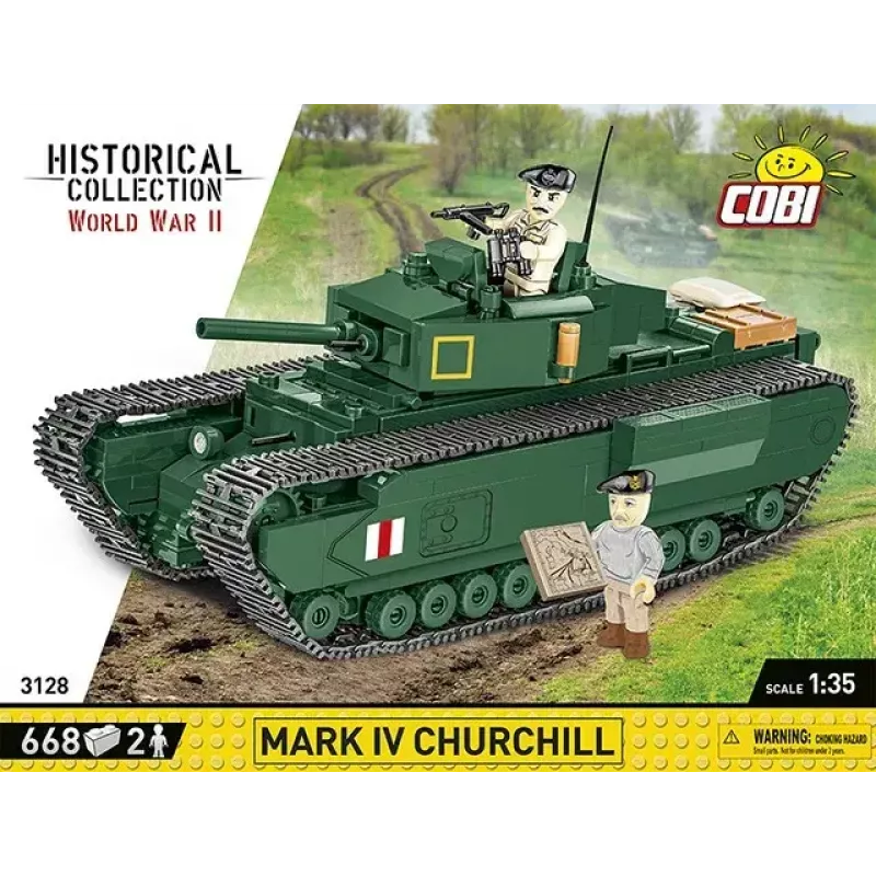 Set de construcción Cobi Blocks Mark IV Churchill, 668 piezas (COBI-3128)
