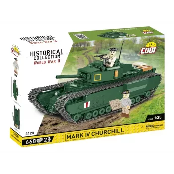 Set de construcción Cobi Blocks Mark IV Churchill, 668 piezas (COBI-3128)