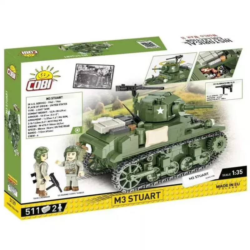 Set de construcción COBI M3 Stuart, 511 piezas