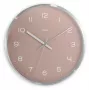 Reloj de pared radiocontrolado Hama Fiji Circle rosa plata pila AA