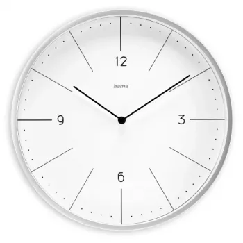 Reloj de cuarzo Hama Sardinia Circle gris blanco pila AA 300 mm