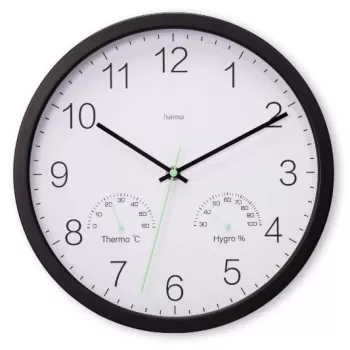 Hama Santorini reloj de cuarzo redondo negro, blanco