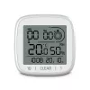 Reloj digital Hama 00185893 cuadrado blanco pared/mesa pila AAA