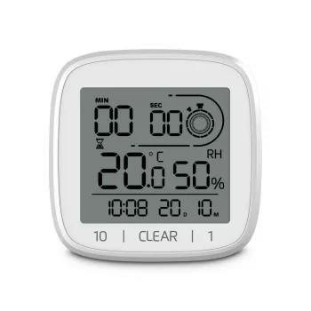 Reloj digital Hama 00185893 cuadrado blanco pared/mesa pila AAA