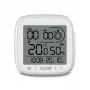 Reloj digital Hama 00185893 cuadrado blanco pared/mesa pila AAA