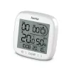 Reloj digital Hama 00185893 cuadrado blanco pared/mesa pila AAA