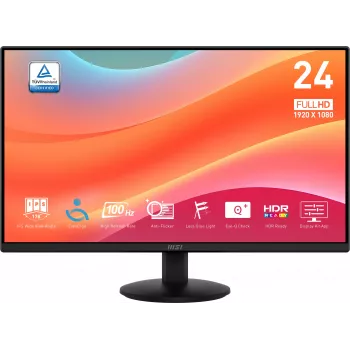 MSI Pro MP242L monitor de ordenador 60,5 cm (23,8 inch) 1920 x 1080 píxeles Full HD LCD negro