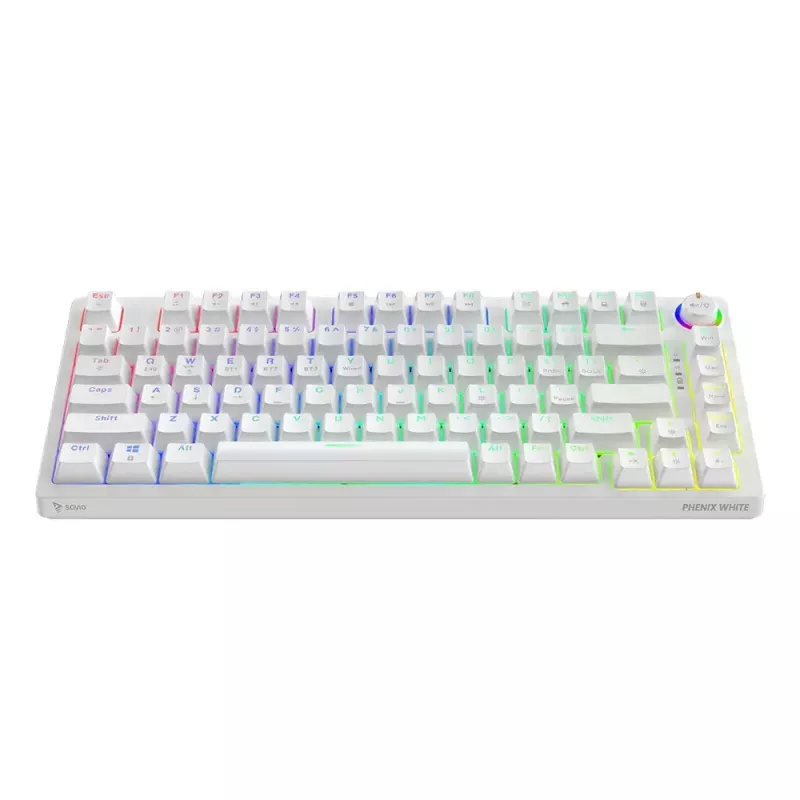 Teclado gaming Savio Phenix WHITE GAT amarillo USB Bluetooth QWERTY