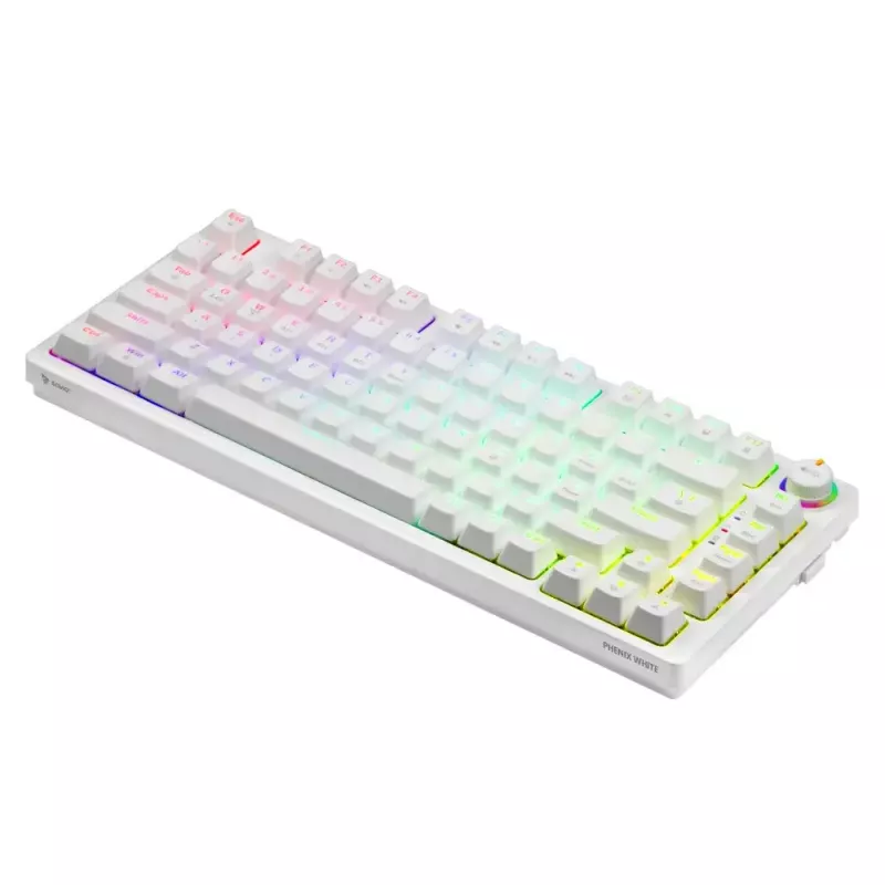 Teclado gaming Savio Phenix WHITE GAT amarillo USB Bluetooth QWERTY