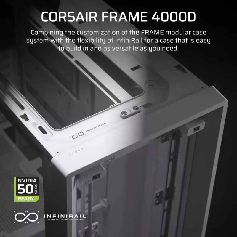 CORSAIR semitorre - carcasa Midi Frame 4000d blanca