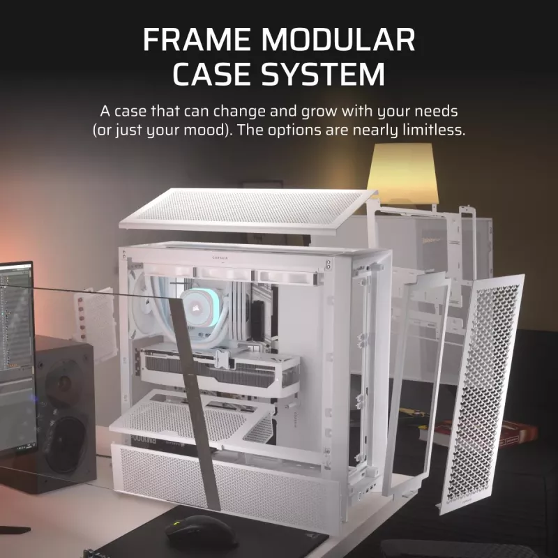 CORSAIR semitorre - carcasa Midi Frame 4000d blanca
