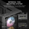 Caja para PC CORSAIR FRAME 4000D RS ARGB semitorre negra — ATX/Micro-ATX/Mini-ITX, cristal templado, ventilador ARGB, hasta 370 mm GPU