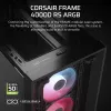 Caja para PC CORSAIR FRAME 4000D RS ARGB semitorre negra — ATX/Micro-ATX/Mini-ITX, cristal templado, ventilador ARGB, hasta 370 mm GPU