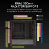 Caja para PC CORSAIR FRAME 4000D RS ARGB semitorre negra — ATX/Micro-ATX/Mini-ITX, cristal templado, ventilador ARGB, hasta 370 mm GPU