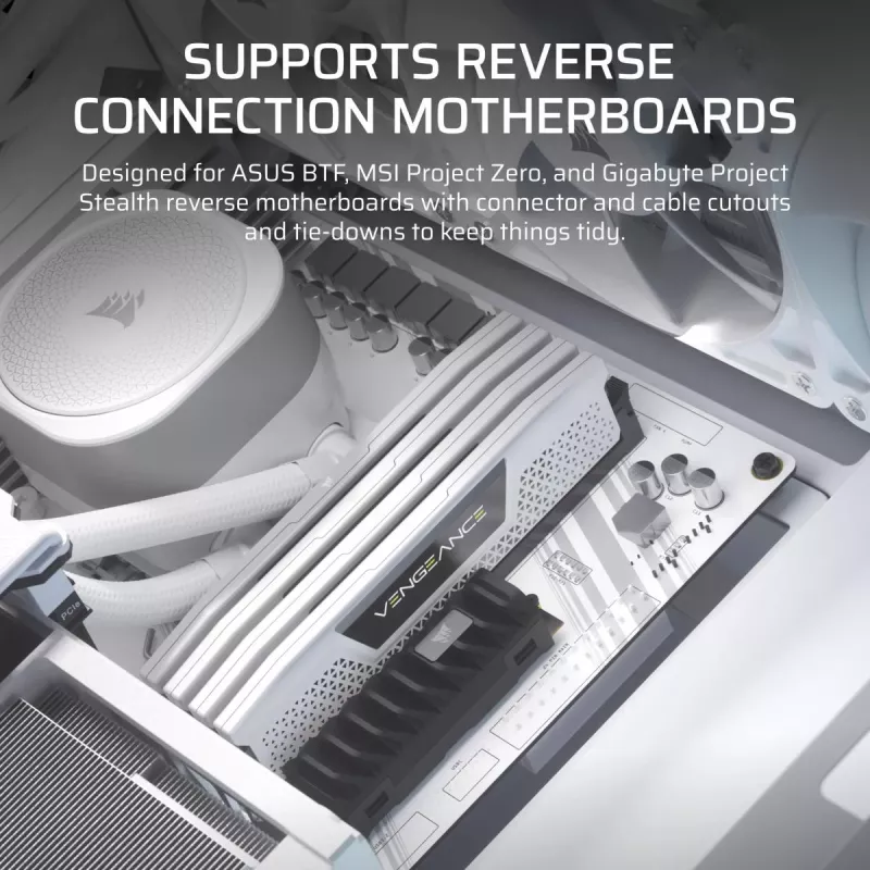 CORSAIR semitorre - carcasa Midi Frame 4000d Rs ArGB blanca