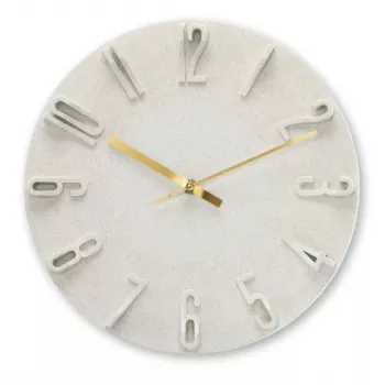 Hama Corfu Reloj de cuarzo redondo Beige