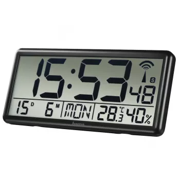 Hama Jumbo Reloj digital rectangular Negro