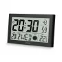 Hama Martinique reloj de pared digital radiocontrolado con termómetro e higrómetro, negro