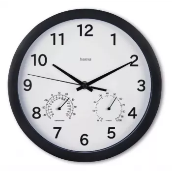 Hama Malta Reloj de cuarzo circular Negro