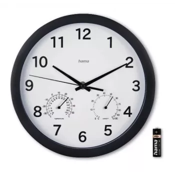 Hama Malta Reloj de cuarzo circular Negro