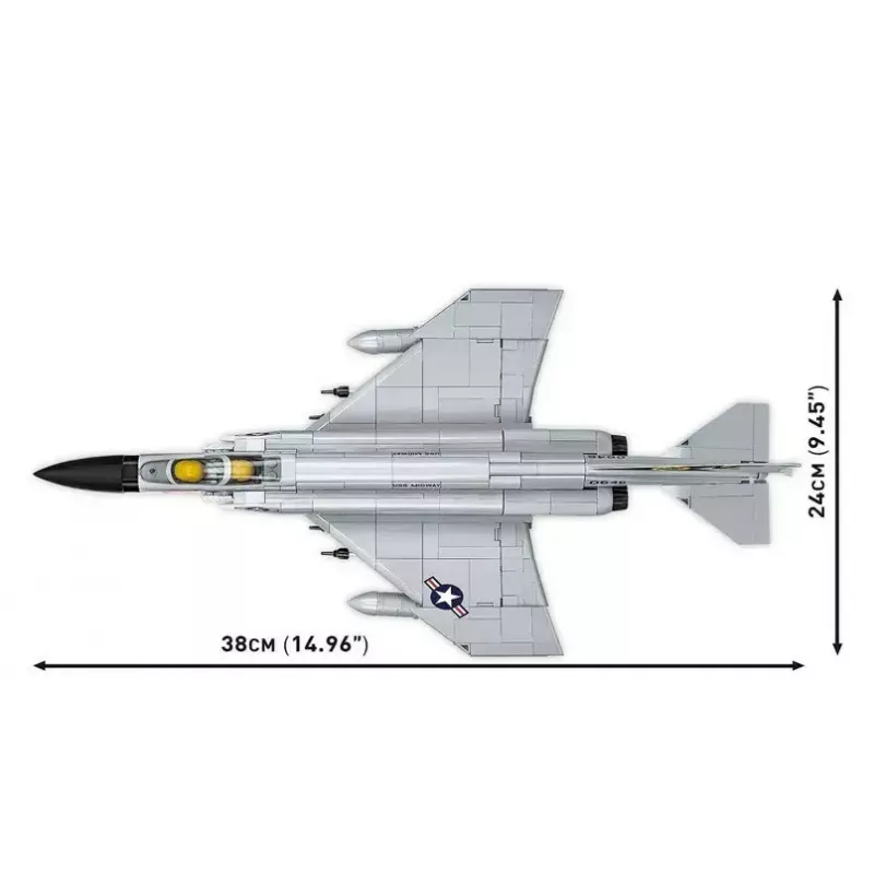 Cobi Blocks Armed Force F-4 Phantom II modelo, set de construcción de 703 piezas