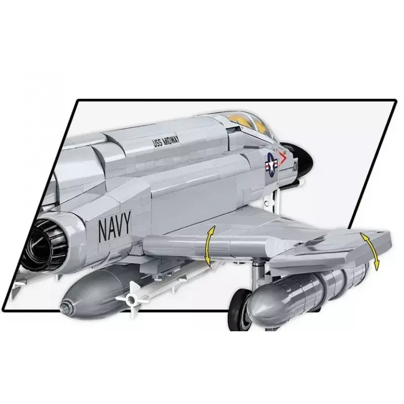 Cobi Blocks Armed Force F-4 Phantom II modelo, set de construcción de 703 piezas